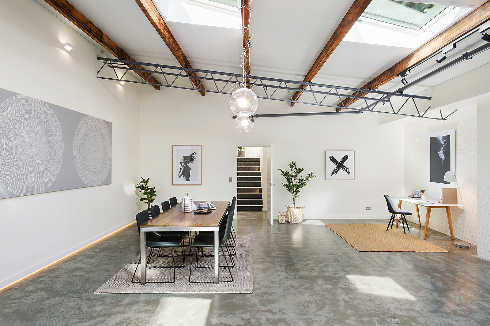 View of Minimalist Warehouse Conversion - Bowerbird