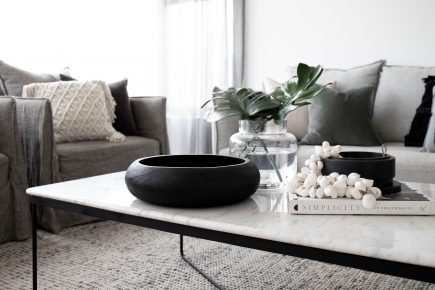 Black and white living room