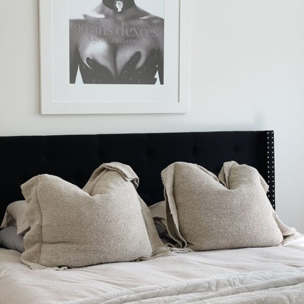 Master Bedroom Ideas black bedhead styled by Bowerbird Interiors