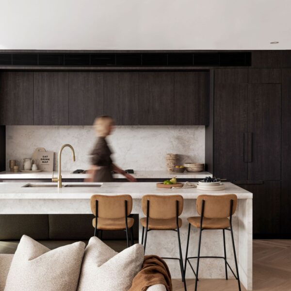 Moody kitchen styled by Bowerbird Interiors