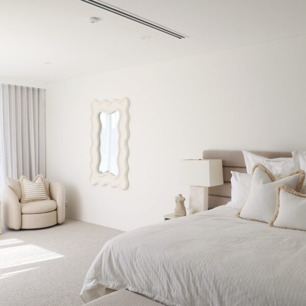 Master Bedroom Ideas for light rooms, styled by BOWERBIRD Interiors